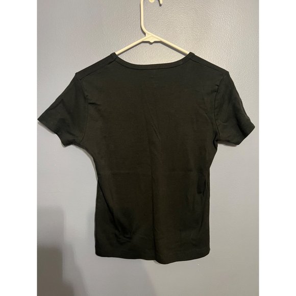 Swarovski Embossed Panda Bear Women's‎ Black Short Sleeve Tee Size Large Cotton - Picture 3 of 6